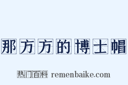 那方方的博士帽是什么意思的图片